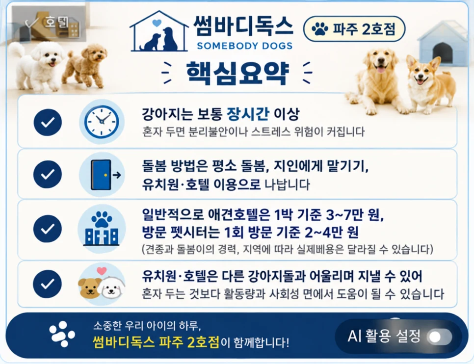 강아지돌봄, 집에 혼자 둬도 될까? 확인해야 할 방법들 — 본문 이미지 2